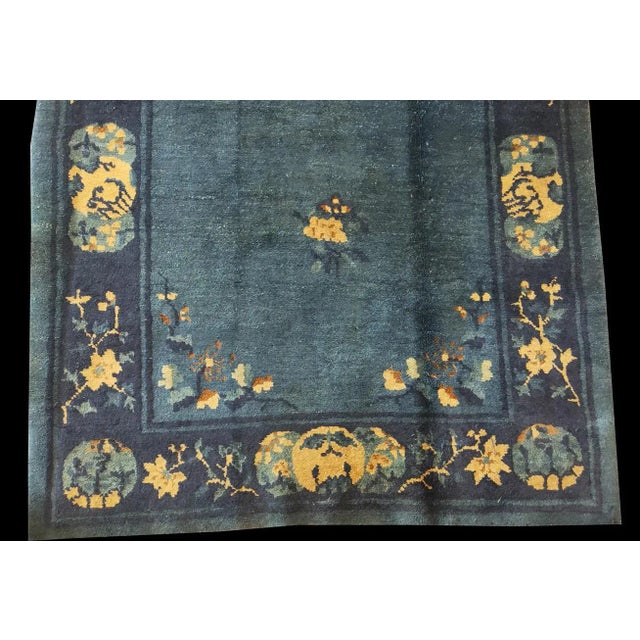 1910s Antique Chinese Peking Rug For Sale - Image 5 of 5