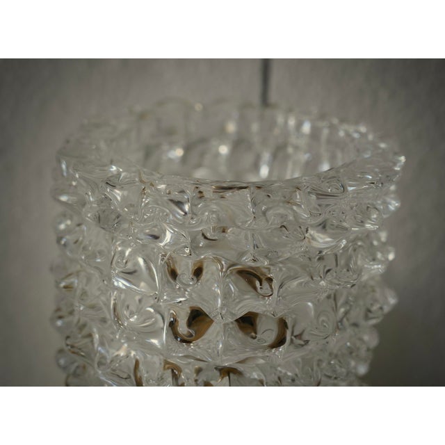 Metal Round Murano Glass and Brass Light Pink Wall Sconce, 2000 For Sale - Image 7 of 11