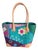 Sewn & Embroidered Raffia /Leather Tote Bag Madagascar For Sale