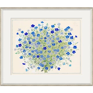 Geranium Art Print in Beaded White Frame by Paule Marrot For Sale