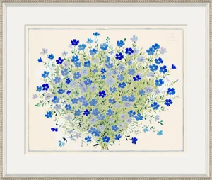 Geranium Art Print in Beaded White Frame by Paule Marrot