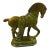Vintage Lane & Co Mid Century Green Drip Glazed Ceramic Horse Statue Figurine For Sale