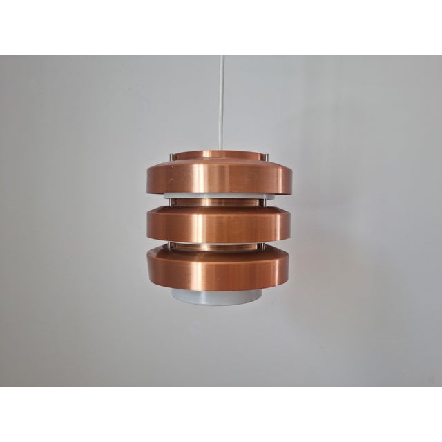 Metal Mid-Century Pendant, Denmark, 1970s For Sale - Image 7 of 17