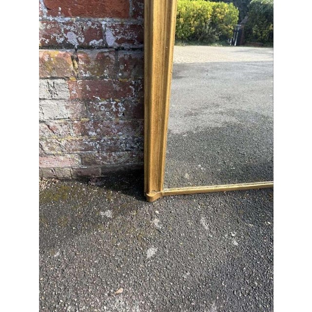 Large Antique 19th Century English Arched Top Git Overmantle Mirror For Sale - Image 6 of 8