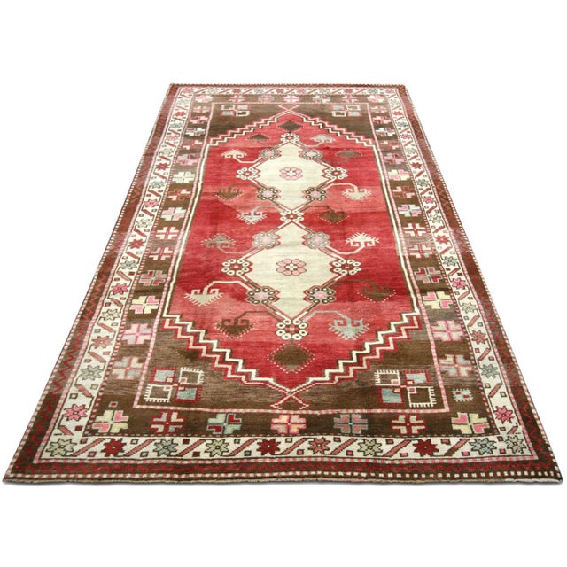 1960s 1960s Turkish Oushak Rug For Sale - Image 5 of 6
