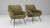Art Deco 1960s French Green Art Deco Upholstered Armchairs - A Pair For Sale - Image 3 of 18
