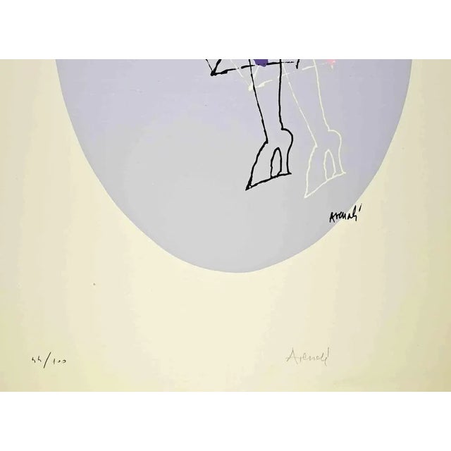 Grey Oval is a lithograph realized by Marcello Avenali between the 1960s and 1970s. It is a composition with female legs...