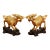 Late 19th Century Pair of Gilt Bronze Winged Qilin Statues, Mythical Beast Figures, 3.75kg For Sale