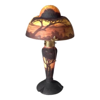 Antique 19th Century French Daum Nancy Table Lamp For Sale