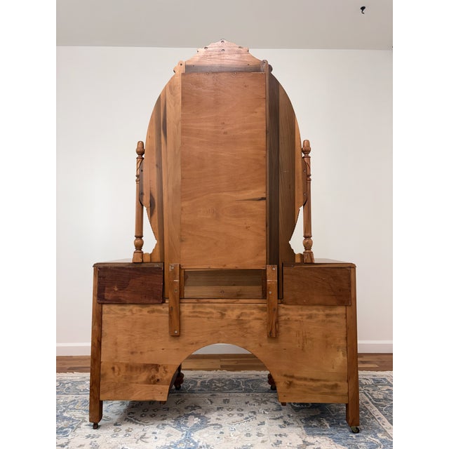 Found at a Los Angeles yard sale and brought back to life. Stripped and wax-finished — not stained — so the grain stands...