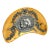 Single Medaglioni Piero Fornasetti Gilt Porcelain Cresent Shaped Catchall Tray For Sale