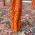 Orange Vintage Orange Lacquered Carved Faux Bois Square Center or Side Table For Sale - Image 8 of 12