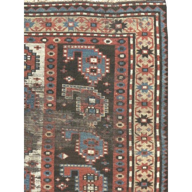 Tribal Galerie Shabab Collection Early 20th Century Distressed Caucasian Kazak Rug For Sale - Image 3 of 10