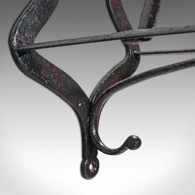 1890s Victorian Antique Duck Bill Saddle Rack, English Cast Iron Equestrian Tack Rest For Sale - Image 6 of 7