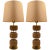 Brown Architectural Chalkware and Metal Table Lamps For Sale - Image 8 of 8