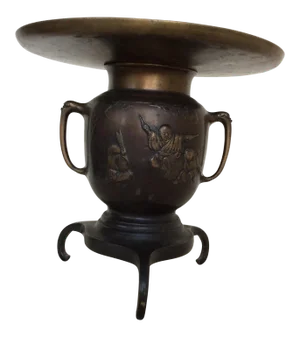 Asian Bronze Vessel With Figures