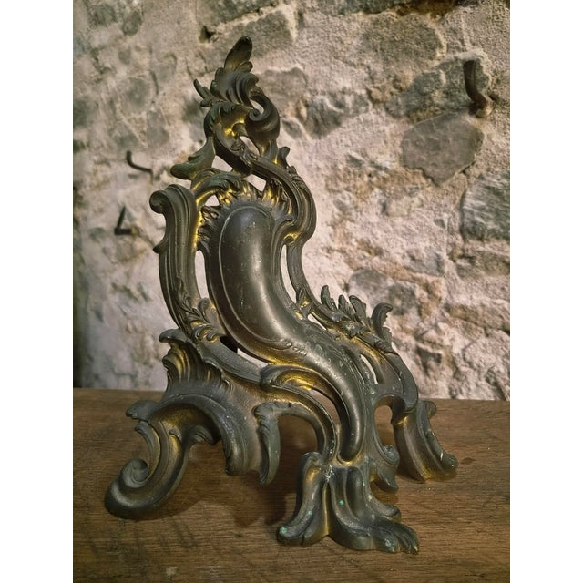 Antique French Bronze Andirons, 1900, Set of 2 For Sale - Image 6 of 16