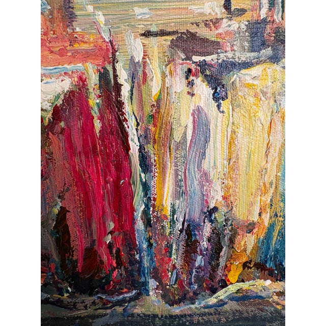 Vintage Mid-Century Modern Oil Painting For Sale - Image 9 of 12