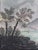 Light Gray Antique American Folk Art Mountain Lake Landscape Oil Painting on Artist’s Board, C. 1900 For Sale - Image 8 of 12