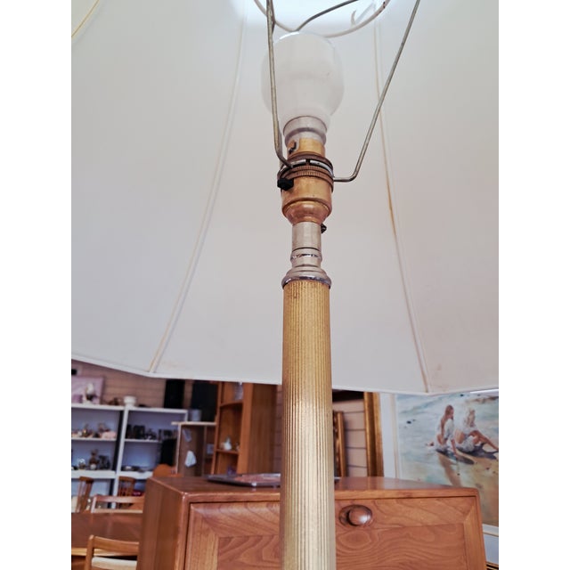 Vintage Art Deco Floor Lamp in Onyx with Brass Stand, 1930s For Sale - Image 14 of 18