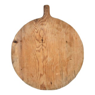 Antique European Round Carved Breadboard - Large III For Sale