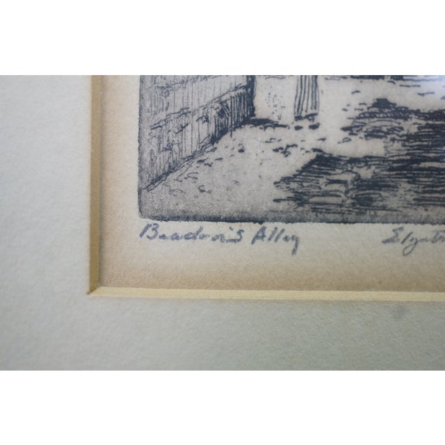 Mid 20th Century 4 Elizabeth O'Neill Verner Charleston Sc Architectural Cityscape Etchings Framed For Sale - Image 10 of 14