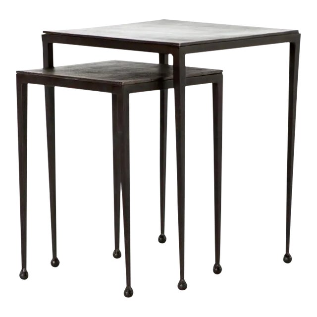 Four Hands Dalston Nesting End Tables, Antique Rust - Set of 2 For Sale