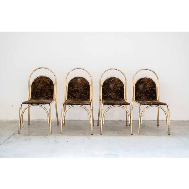 Gilded Dining Table and Chairs, 1970s, Set of 5 For Sale - Image 15 of 18