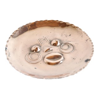 Vintage 1950's Frank Rebajes Copper Trinket Dish / Jewelry Tray For Sale