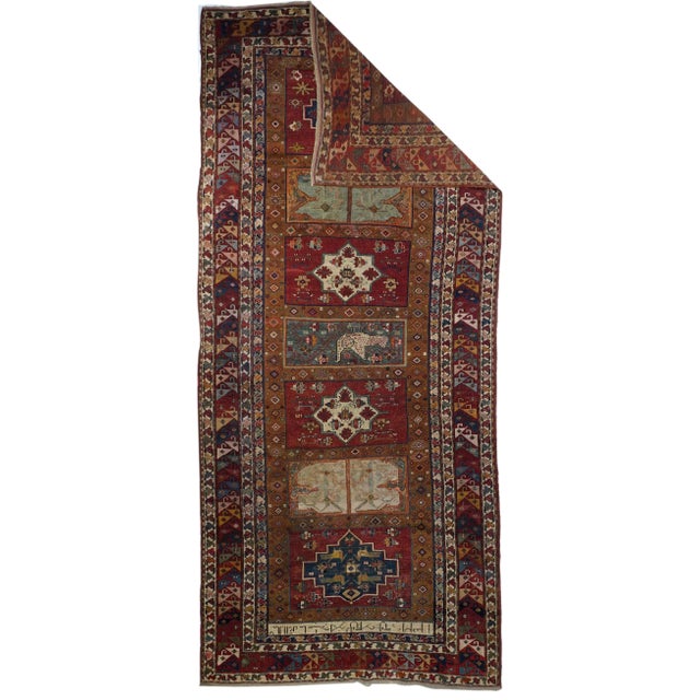 Traditional Antique Kazak Rug 5'10'' x 13'8'' For Sale - Image 3 of 10