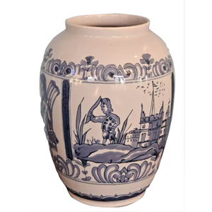 Vintage Williamsburg Delft Large Vase Made by Oud in Holland C 49 "London Jar"