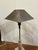 Stylish Revelation Telescope Bufet Lamp. Travertine body, Dark Bronze metal shade. Original Retial $813. Showroom floor...