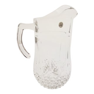 Vintage Crystal d'Arques-Durand Lead Crystal Pitcher For Sale