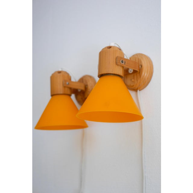 Mid-Century Modern Pine Wall Sconces from Solbacken, 1975, Set of 2 For Sale - Image 3 of 9
