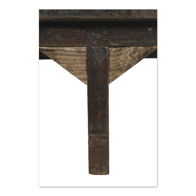 Large Teak Wooden Table For Sale - Image 3 of 6