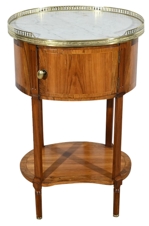 Small Table Drum in Walnut and Mahogany