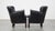 Set of Black Armchairs with Reversible Kilim Seat Cushion For Sale - Image 3 of 18