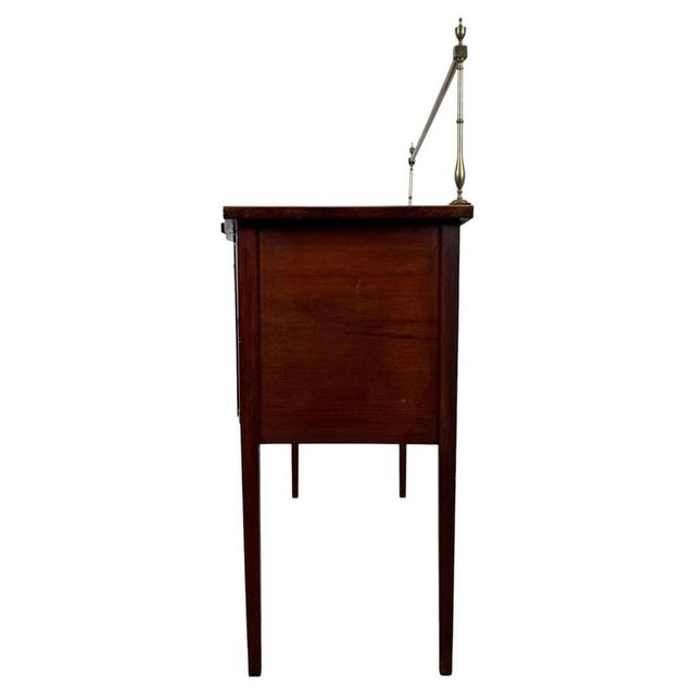 20th Century English Inlaid Mahogany Sideboard with Brass Gallery For Sale - Image 9 of 13