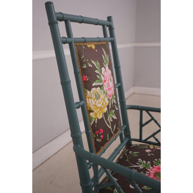 Beacon Hill Bamboo Form Chair & Ottoman For Sale In Philadelphia - Image 6 of 18