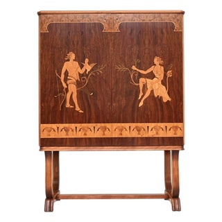Swedish Art Deco Inlaid Drinks Cabinet, 1930 For Sale