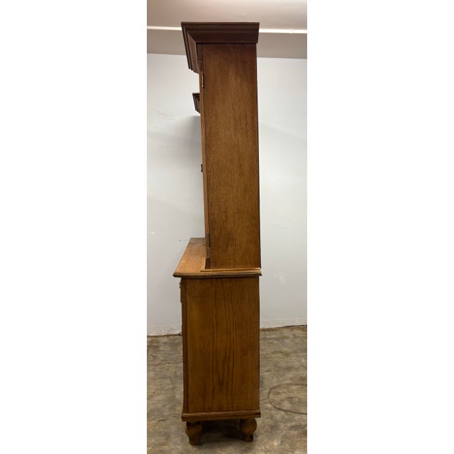 Brown Antique English Oak Dresser Hutch For Sale - Image 8 of 10