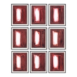 Guggi "Crimson" Oil on Canvas Board, 2016, 9 For Sale