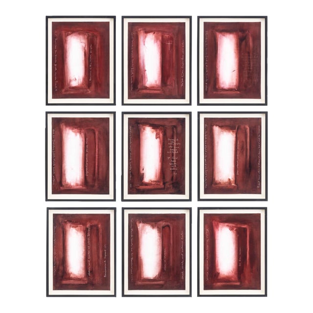 Guggi "Crimson" Oil on Canvas Board, 2016, 9 For Sale