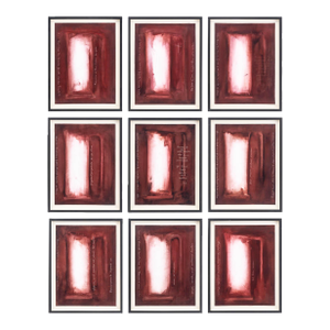 Guggi "Crimson" Oil on Canvas Board, 2016, 9