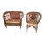 1940s Wicker Settee and Chair For Sale