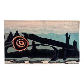 Early 20th Century (after) Arthur Dove, Handmade Wool Tapestry Abstract American Modernist Arthur Dove Aubusson Style For Sale