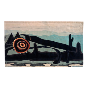 Early 20th Century (after) Arthur Dove, Handmade Wool Tapestry Abstract American Modernist Arthur Dove Aubusson Style