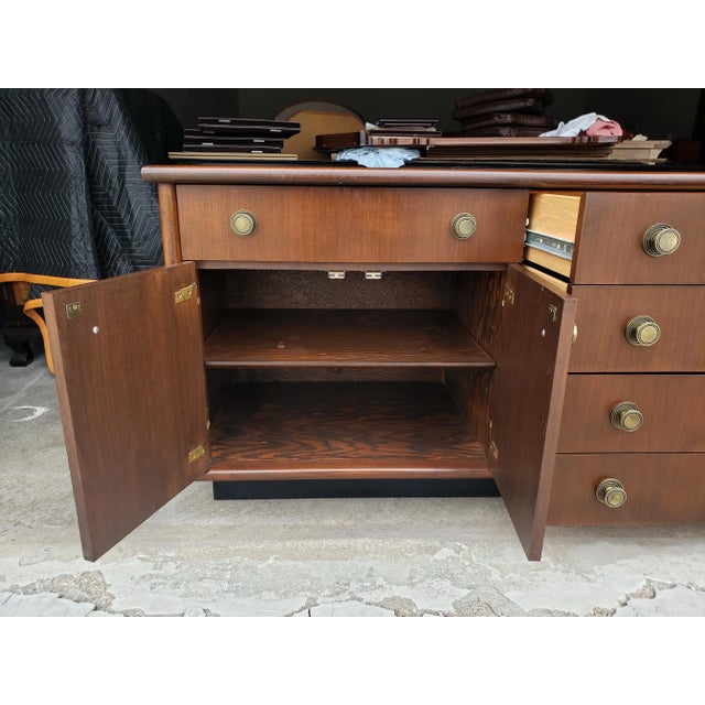Vintage 1950's Edward Wormley for Dunbar Lacquered Mahogany Chest For Sale - Image 6 of 12