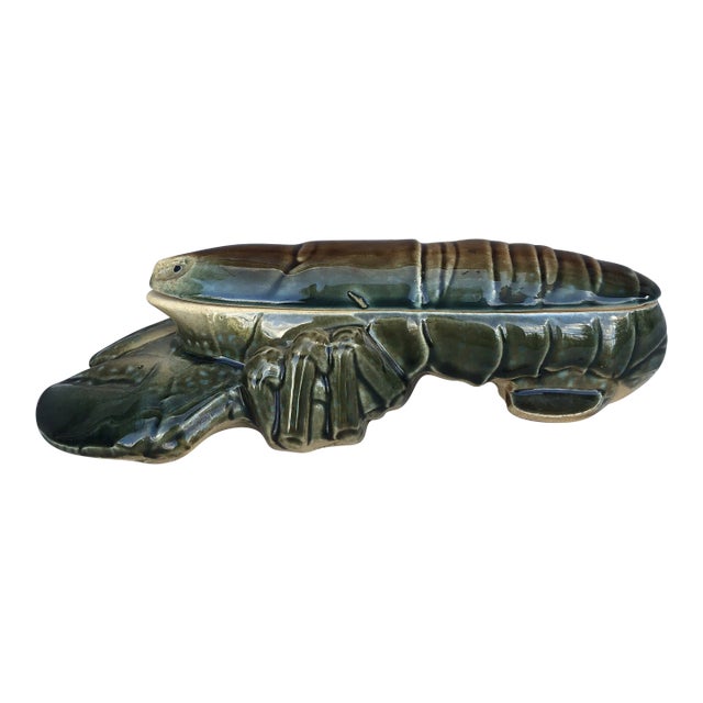 Circa 1950 Majolica Lobster Tureen For Sale