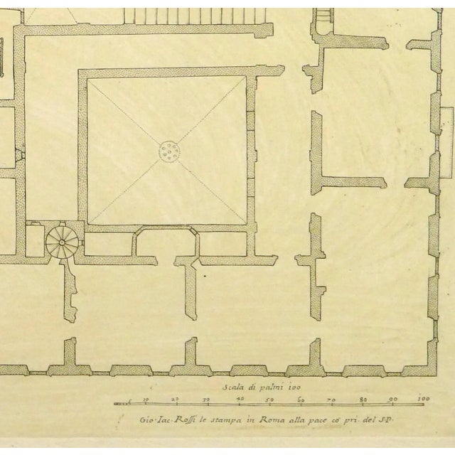 Traditional Giovanni Giacomo De Rossi, Antique Copper Engraving - Sacchetti Palace For Sale - Image 3 of 5